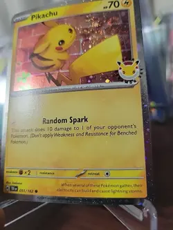 Pikachu (Pokemon Day 2026) 051/162 2 Swirls Holo Bleed With Visable Swirl - Image 5