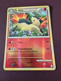 Pokemon TCG Quilava 49/95 Reverse Holo Uncommon HS Call of Legends VLP - Image 1