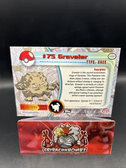 Topps Black Label Graveler #75 TV Animation Edition Holo Pokemon TCG 1999 - Image 2
