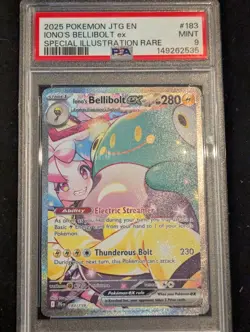 PSA 9 Iono's Bellibolt ex 183/159 Pokemon Journey Together SIR 2025 MINT - Image 1