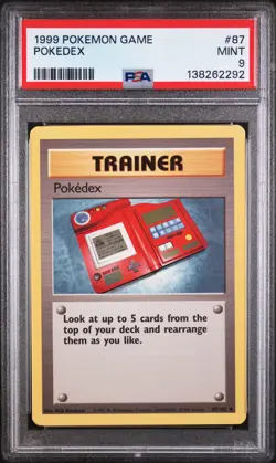 PSA 9 POKEDEX 87 BASE SET POKEMON MJ - Image 1