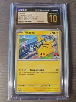 Pokemon Pikachu World Championships 2024 Promo Black Star - CGC Pristine - Image 1