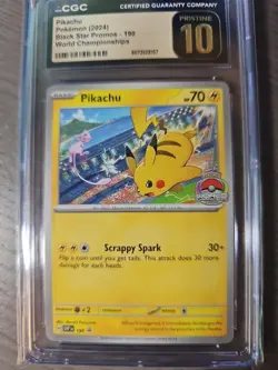 Pokemon Pikachu World Championships 2024 Promo Black Star - CGC Pristine - Image 3