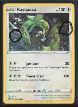 Rayquaza SWSH029 Cosmos Holo Promo Sword & Shield Promo Pokemon Double Swirl - Image 1