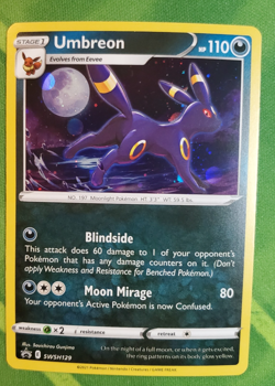 Umbreon SWSH129 SWSH: Sword & Shield Promo Pokemon Holo LP+ - Image 1
