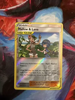 TCG Mallow & Lana #198/236 Reverse Holo TAG TEAM, Pokemon Cosmic Eclipse NM - Image 1