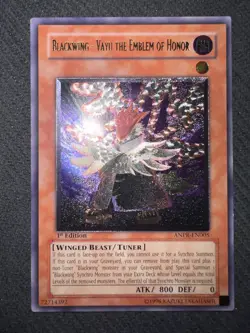 Yugioh Blackwing - Vayu the Emblem of Honor 1st Ed Ultimate Rare ANPR-EN005 NM - Image 2