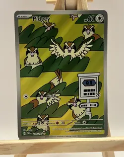 Pidgey 207/197 Obsidian Flames Illustration Rare Pokemon Card 2023 NM - Image 1