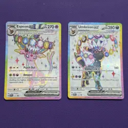 Pokemon Espeon EX & Umbreon EX Holo Tera SVP Set 2 Card Lot 175 176 - Image 1