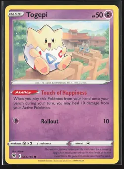Togepi Common SWSH10: Astral Radiance 055/189 NM Pokemon Card - Image 1