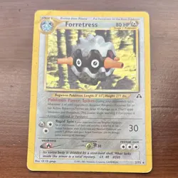 Pokemon Neo Revelation Forretress Stage 1 Card 2/75 English 2001 Vintage Damaged - Image 1