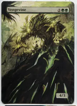 Vengevine Altered Art Magic The Gathering Hand Painted Card - Image 1
