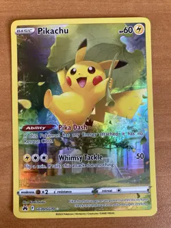 Pokemon Pikachu GG30 Crown Zenith Galarian Gallery Holo Sword & Shield Card NM - Image 1