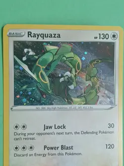 Pokemon Sword & Shield Rayquaza SWSH 029 Promo Black Star Holo Playset (4) Cards - Image 3
