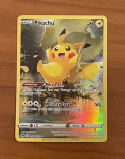 Pikachu GG30/GG70 NM Pokemon Card – Crown Zenith Galarian Gallery Holo - Image 1