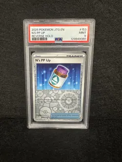 N's PP Up 153/159 Pokemon Sv09: Journey Together Reverse Holo PSA 9 - Image 2