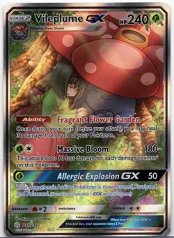 2019 POKEMON TCG: SM COSMIC ECLIPSE VILEPLUME GX FULL ART #251 - Image 1