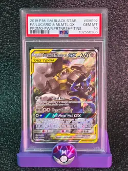 PSA 10 Lucario & Melmetal GX #SM192 Pokemon Tag Team - Image 1