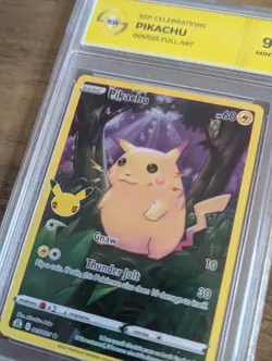 Pokemon Pikachu 005/025 Celebrations Holo Full Art TGA 9 Mint - Image 1