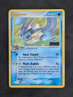 2005 Vaporeon 19/115 Ex Unseen Forces Reverse Holo Stamped Rare LP Pokemon TCG - Image 1