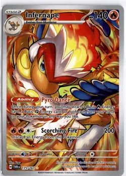 Pokemon TCG Twilight Masquerade Infernape 173/167 Illustration Rare Near Mint - Image 1