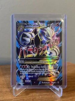 Pokemon M Mewtwo EX MEGA Full Art Ultra Rare Holo Breakthrough 159/162 - Image 1