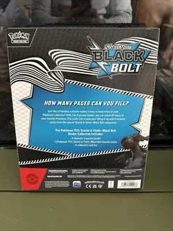 Pokemon Scarlet & Violet Black Bolt Binder Collection Factory Sealed Box - Image 2