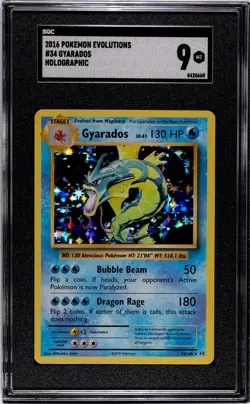 SGC 9 MINT Gyarados Holo Evolutions 2016 Pokemon XY #34/108 - Image 1