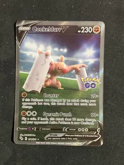 Pokemon TCG Conkeldurr V Pokemon GO Alt Art Holo Rare Mint 074/078 - Image 1
