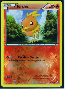 2012 POKEMON TORCHIC 14/108 DARK EXPLORERS- REVERSE HOLO- COMMON- NM (T14A) - Image 1