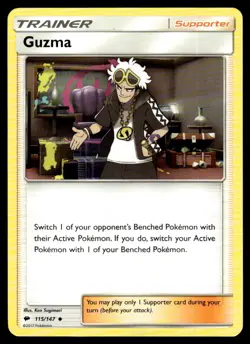 2017 Sun & Moon Burning Shadows Guzma Uncommon/UNplayed #115 - Image 1