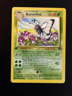 Butterfree 33/64 1st Edition [D Error] Misprint Pokemon Jungle - Image 1