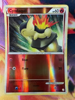 Cyndaquil 61/123 NM Common Reverse Holo HeartGold & SoulSilver 2010 Pokemon TCG - Image 1