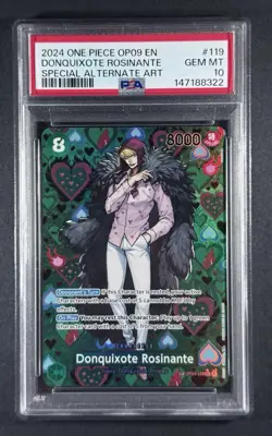 2024 ONE PIECE OP09-EMPERORS IN THE NEW WORLD #119 DONQUIXOTE ROSINANTE PSA 10 - Image 1