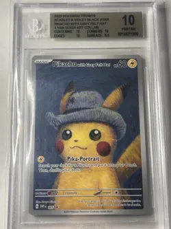 BGS 10 Van Gogh Pikachu with Grey Felt Hat SVP EN 085 Promo Pokemon Card English - Image 3