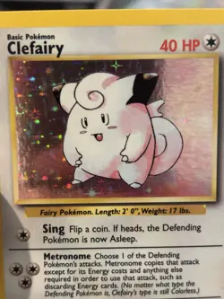 Clefairy Pokemon TCG Base Set Holo Rare Card 5/102 English 1999 40 HP Basic - Image 2