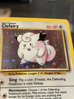 Clefairy Pokemon TCG Base Set Holo Rare Card 5/102 English 1999 40 HP Basic - Image 3