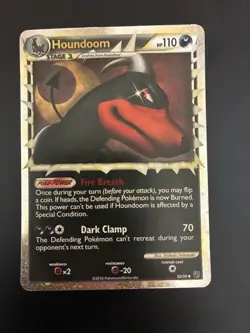 Pokemon Houndoom Prime 82/90 Undaunted Ultra Rare Holo 2010 English Card - Image 1