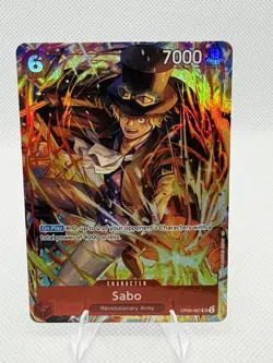 One Piece Bandai Sabo OP05-007 Awakening New Era Special Holo 7000 Power Card - Image 1
