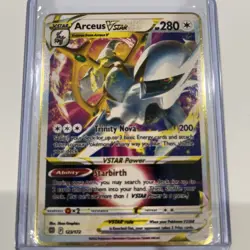 Pokemon TCG Arceus VSTAR Metal Card 123/172 Arceus Premium Collection - Image 1