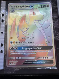 Dragonite GX JUMBO SM156 PROMO Rainbow Oversized Pokemon Card HOLO - Image 1