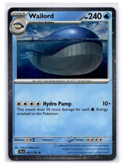 Wailord - (Cosmos Foil) Miscellaneous Cards & Products 041/159 LP - Image 1