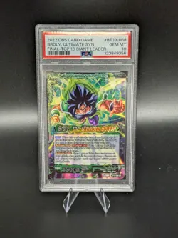 PSA 10 Broly, the Ultimate Saiyan Dragon ball super Card Game BT19-068 - Image 1
