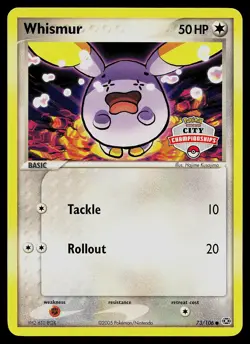 Pokemon Card - Whismur Emerald City Championships 73/106 Common Promo - Image 1