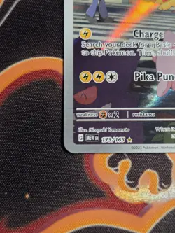 Pokemon Pikachu 173/165 Scarlet & Violet 151 Illustration Rare Full Art Holo - Image 3
