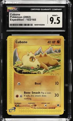 POKEMON 2002 CUBONE EXPEDITION CGC 9.5 - Image 1