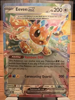 Eevee ex - 075/131 075/131 Holo Double Rare SV: Prismatic Evolutions Pokemon NM - Image 1