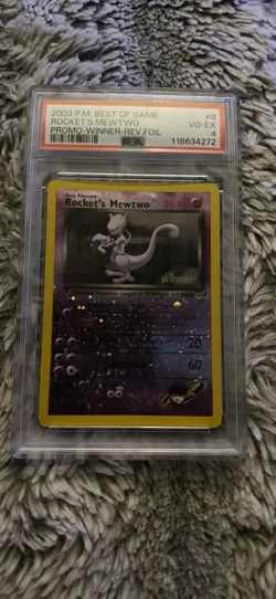 Pokemon Rocket's Mewtwo #008/009 Best of Winner Reverse Holo Promo PSA Graded - Image 1