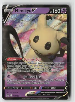 Mimikyu V 062/163 Holo V Rare Battle Styles Pokemon Near Mint - Image 1