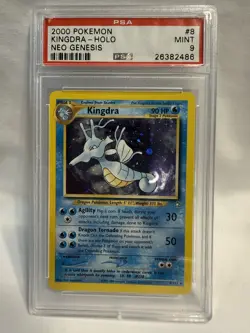 Neo Genesis Pokemon TCG Kingdra PSA 9 - Image 1